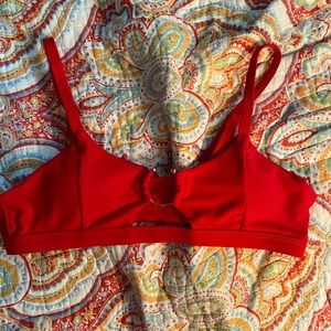 Red bikini top-Shein